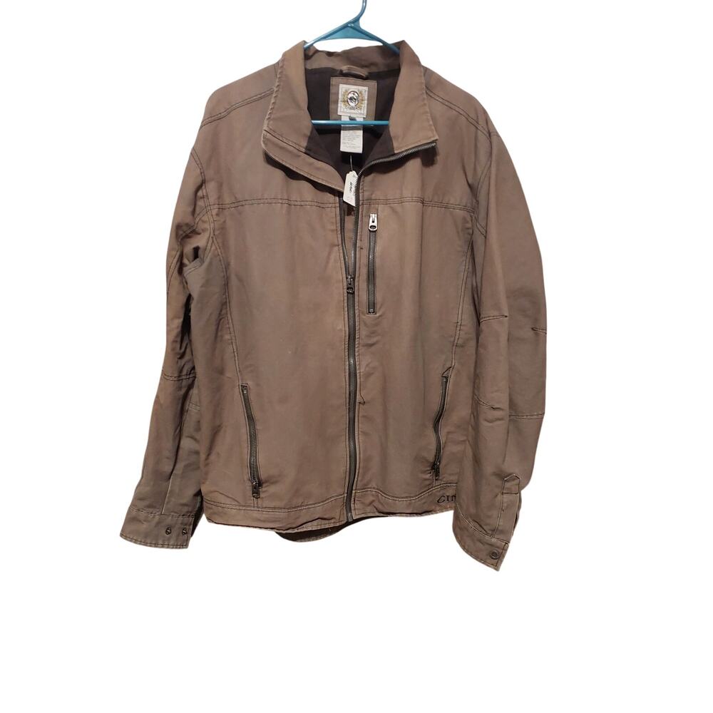 vintage mens cinch canvas jacket size large